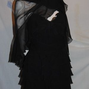 Angrew GN Balck Gown and Chiffon Wrap